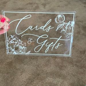“Cards and Gifts” sign